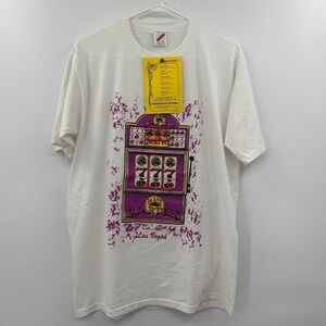 Vintage Single Stitch‎ Las Vegas Quarters Jackpot Light Up Tshirt large